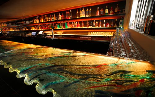 WAYNE GLOWACKI / WINNIPEG FREE PRESS

Sunday Special/This City. La Scala restaurant's the multi colour changing glass top bar. La Scala is one of the longest-running Italian restaurants on the Corydon strip.
 David Sanderson story.  August 16 2017