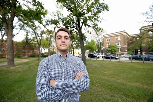 JUSTIN SAMANSKI-LANGILLE / WINNIPEG FREE PRESS
Alex Byczynski, cici-president at Challenger Manufacturing poses in Fort Rogue Park Wednesday evening. Byczynski says there is a need to cut red tape when it comes to his company's weekly street-sweeper shipments to the U.S.
170816 - Wednesday, August 16, 2017.