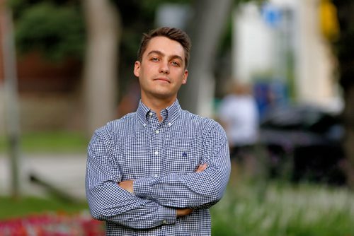 JUSTIN SAMANSKI-LANGILLE / WINNIPEG FREE PRESS
Alex Byczynski, cici-president at Challenger Manufacturing poses in Fort Rogue Park Wednesday evening. Byczynski says there is a need to cut red tape when it comes to his company's weekly street-sweeper shipments to the U.S.
170816 - Wednesday, August 16, 2017.