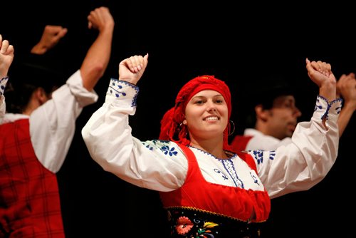 JUSTIN SAMANSKI-LANGILLE / WINNIPEG FREE PRESS
Local artists dance in traditional Portuguese clothing Wednesday evening at  the Portuguese Folklorama pavilion.
170816 - Wednesday, August 16, 2017.