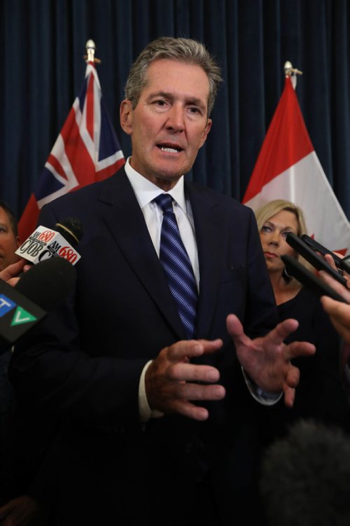 RUTH / BONNEVILLE WINNIPEG FREE PRESS

Manitoba Premier Brian Pallister answers questions from the media after cabinet shuffle where he announced  changes to Executive Council and new ministers were sworn in at the Manitoba Legislature Thursday. 

Aug 13, 2017
