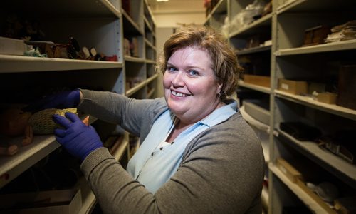 MIKE DEAL / WINNIPEG FREE PRESS
Cindy Colford manager of collections and conservation at the Manitoba Museum.
170802 - Wednesday, August 02, 2017.