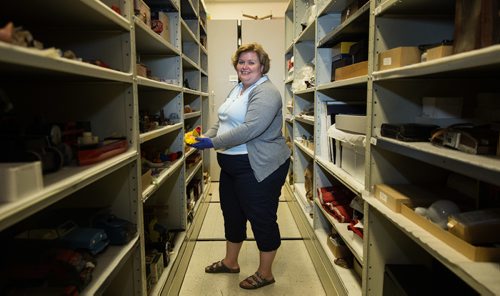 MIKE DEAL / WINNIPEG FREE PRESS
Cindy Colford manager of collections and conservation at the Manitoba Museum.
170802 - Wednesday, August 02, 2017.