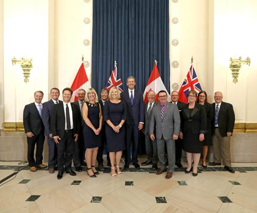 RUTH / BONNEVILLE WINNIPEG FREE PRESS

Group photo of Manitoba Premier Brian Pallister with his ministers after cabinet shuffle where he announced  changes to Executive Council and new ministers were sworn in at the Manitoba Legislature Thursday. 

Aug 17, 2017
