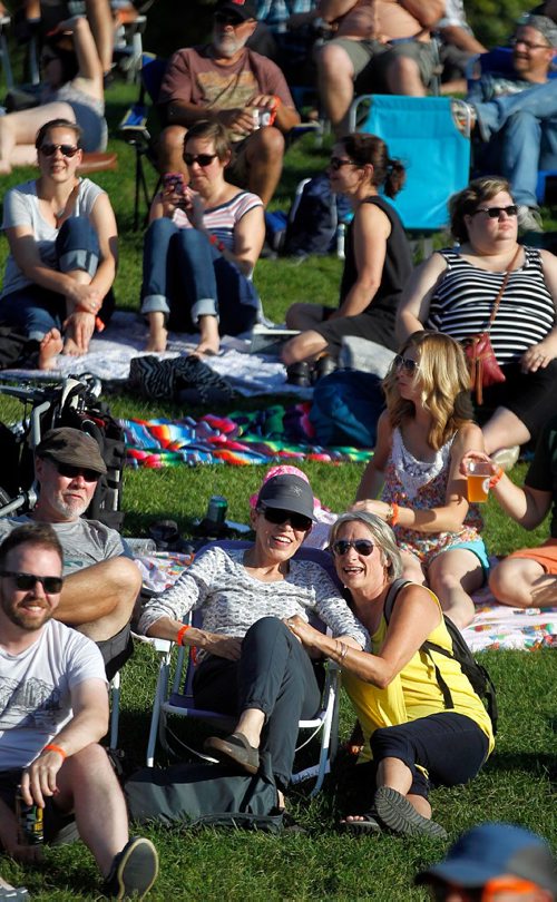 PHIL HOSSACK / WINNIPEG FREE PRESS  - Interstellar Rodeo fans begin to fill the hill overlooking the stage area as the weekend festival got underway at the Forks Friday night. - August 17, 2017