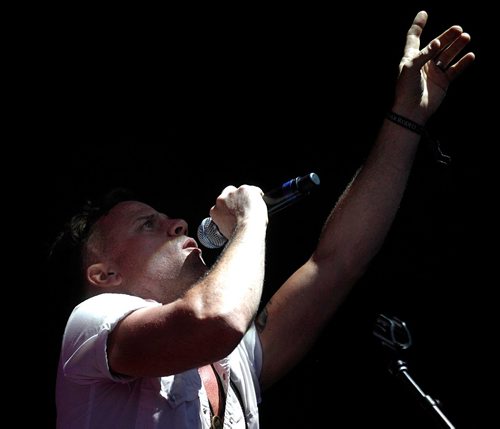 PHIL HOSSACK / WINNIPEG FREE PRESS  - Greg MacPherson of Figure Walking Friday evening at Interstellar Rodeo's openeing evening at the Forks. - August 17, 2017