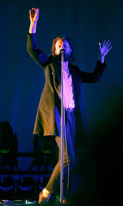 PHIL HOSSACK / WINNIPEG FREE PRESS  - Father John Misty preaches to the choir Friday evening at Interstellar Rodeo's openeing evening at the Forks. - August 17, 2017