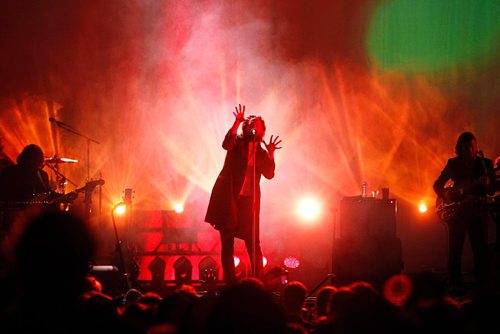 PHIL HOSSACK / WINNIPEG FREE PRESS  - Father John Misty preaches to the choir Friday evening at Interstellar Rodeo's openeing evening at the Forks. - August 17, 2017