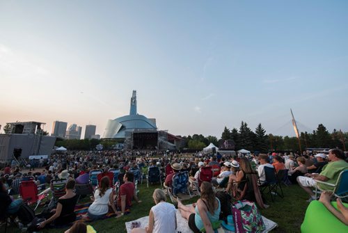 DAVID LIPNOWSKI / WINNIPEG FREE PRESS

Festival goers take in Interstellar Rodeo at The Forks Saturday August 19, 2017