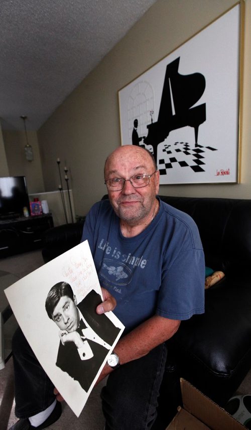 PHIL HOSSACK / WINNIPEG FREE PRESS  -  Ron Steiner holds an autographed portrait of Jerry Lewis given to him and his brothers "The Stiener Brothers" who had a dance act and worked the Las Vegas Clubs with Lewis. See Redekop story. August 21, 2017
