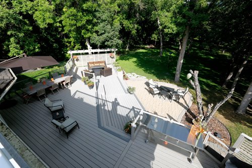 JUSTIN SAMANSKI-LANGILLE / WINNIPEG FREE PRESS
The view from the second floor master bedroom balcony gives an excellent view of 59 Salme's massive back yard and patio.
170822 - Tuesday, August 22, 2017.