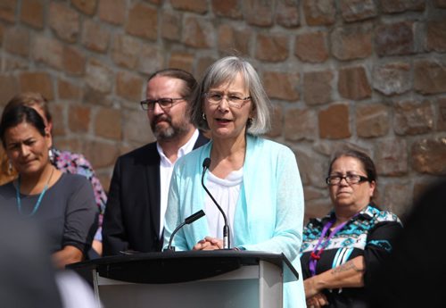 RUTH / BONNEVILLE WINNIPEG FREE PRESS


MMIWG Presser - The National Inquiry into Missing and Murdered Indigenous Women and Girls hold a press conference at The Forks, Oodeena Celebration Circle Thursday afternoon.  


Photo of  Chief Commissioner Marion Buller as she makes statements  and answers questions from the media about what was learning this week with other commissioners behind her.  
,



Aug 24, 2017
