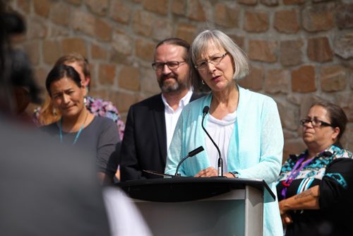 RUTH / BONNEVILLE WINNIPEG FREE PRESS


MMIWG Presser - The National Inquiry into Missing and Murdered Indigenous Women and Girls hold a press conference at The Forks, Oodeena Celebration Circle Thursday afternoon.  


Photo of  Chief Commissioner Marion Buller as she makes statements  and answers questions from the media about what was learning this week with other commissioners behind her.  


Aug 24, 2017
