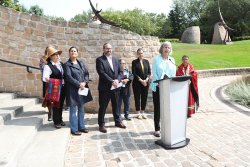 RUTH / BONNEVILLE WINNIPEG FREE PRESS


MMIWG Presser - The National Inquiry into Missing and Murdered Indigenous Women and Girls hold a press conference at The Forks, Oodeena Celebration Circle Thursday afternoon.  


Photo of  Chief Commissioner Marion Buller as she makes statements  and answers questions from the media about what was learning this week with other commissioners behind her.  
,



Aug 24, 2017
