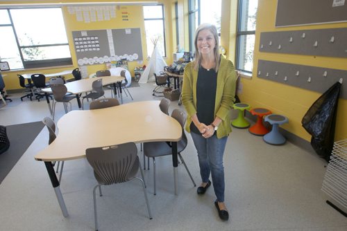 JOE BRYKSA / WINNIPEG FREE PRESSGrade 3-4 teacher Leslie Girling in new   Ecole Sage Creek school that will open this September for the start of school-  Aug 25, 2017 -( See Keilas story)