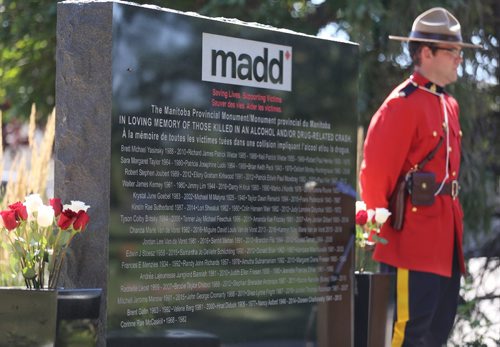 TREVOR HAGAN / WINNIPEG FREE PRESS
6 new names were added to the  M.A.D.D. memorial, Sunday, August 27, 2017.