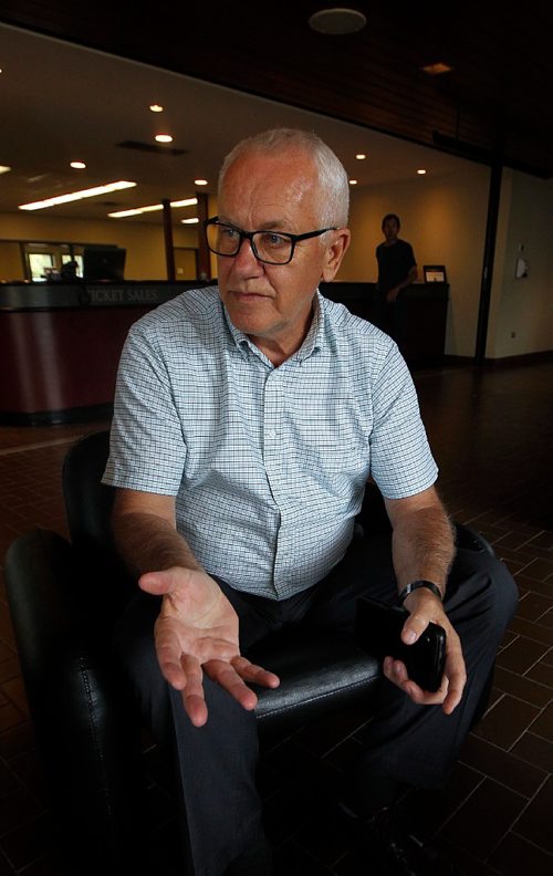 PHIL HOSSACK / WINNIPEG FREE PRESS  - Winkler Mayor Martin Harder talks with the Free Press about a young woman stabbed in a local Church. See Melissa Martin's story.  - August 22, 2017