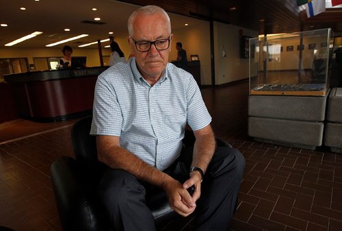 PHIL HOSSACK / WINNIPEG FREE PRESS  - Winkler Mayor Martin Harder reflects while he talks with the Free Press about a young woman stabbed in a local Church. See Melissa Martin's story.  - August 22, 2017