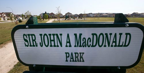 WAYNE GLOWACKI / WINNIPEG FREE PRESS

The Sir John A. MacDonald Park on Kildonan Meadow Dr. in Transcona. August 29 2017
