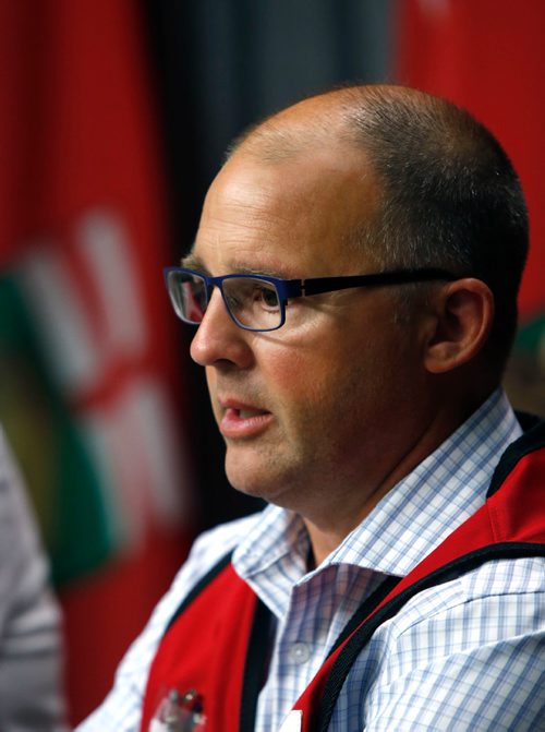 WAYNE GLOWACKI / WINNIPEG FREE PRESS

Shawn Feely,vice president for Manitoba and Nunavut,Canadian Red Cross at the news conference in the Legislative building Wednesday to update wildfire response efforts in Island Lake area. Nick Martin story  August 30 2017
