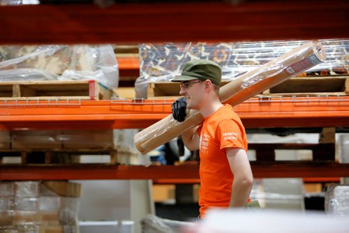 JUSTIN SAMANSKI-LANGILLE / WINNIPEG FREE PRESS
Hugh Campbell gives the Free Press a tour Wednesday of the warehouse containing all of the surplus equipment from the Canada Games. Many of the items are being auctioned off and the rest are being shipped off to Alberta to be re-used for the next games.
170830 - Wednesday, August 30, 2017.