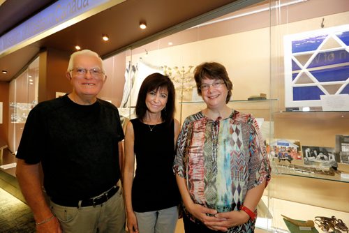 JUSTIN SAMANSKI-LANGILLE / WINNIPEG FREE PRESS
From left: Organizers Greg Barrett, Belle Jarniewski and main speaker Ruth Ashrafi pose inside the Rady Centre museum Thursday. The group are part of an interfaith lecture series on the Jewish elements of the New Testament.
170831 - Thursday, August 31, 2017.