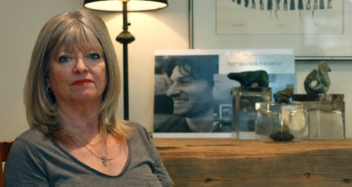 WAYNE GLOWACKI / WINNIPEG FREE PRESS

Bonnie Bricker, at home by a picture of her son Reid and some of his sculptures. Reid died by suicide in 2015 after seeking care several times. Bonnie  works for the Mood Disorders Association of Manitoba. Joel Schlesinger story August 31 2017