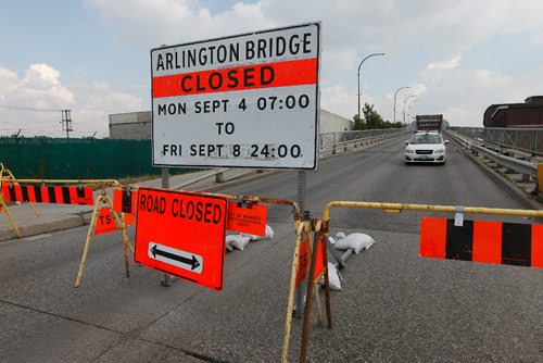 JOHN WOODS / WINNIPEG FREE PRESS
A closed Arlington St is photographed Monday, September 4, 2017. The street will be closed until Friday, September 8.

