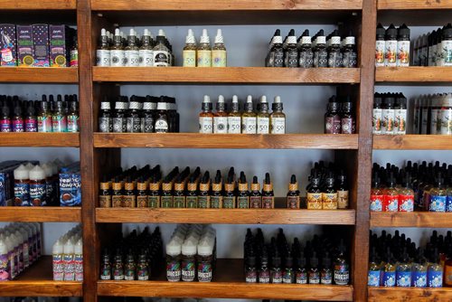 BORIS MINKEVICH / WINNIPEG FREE PRESS
The Province of Manitoba is banning the sale of vape to minors, use indoors and in public settings. Photo taken of Flamingo vape shop on north Main Street and a wall of vape juice. Sept. 6, 2017