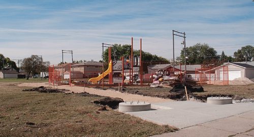 Canstar Community News Work is well underway on upgrades at the Reykdal Family Park on Dowling Avenue East. (SHELDON BIRNIE/CANSTAR/THE HERALD)