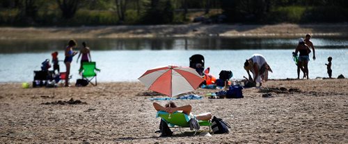 PHIL HOSSACK / WINNIPEG FREE PRESS  -  Beach goers got another day in with a 30C afternoon on the swimming lakes at Bird's Hill Provincial Park Tuesday afternoon.Temperatures soared and broke previous heat records for the day at 34.3C.....STAND-UP WEATHER...  - Sept 12, 2017
