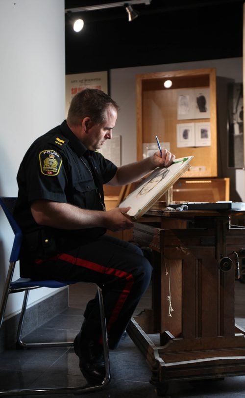 RUTH BONNEVILLE / WINNIPEG FREE PRESS

Where: WPS headquarters on Smith Street

Portraits of Sgt. Kevyn Bourgeois, police sketch artist. 
For profile of police sketch artist

Reporter: Katie May 

SEPT 13, 2017

