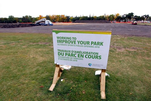 BORIS MINKEVICH / WINNIPEG FREE PRESS
The Ultimate sport fields are getting improved at Assiniboine Park. Sept. 14, 2017