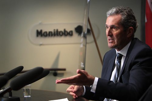 RUTH BONNEVILLE / WINNIPEG FREE PRESS


Manitoba Premier Brian Pallister answers questions from the media regarding the survey sent out by the government on healthcare premiums at the Legislature Thursday.


SEPT 14, 2017
