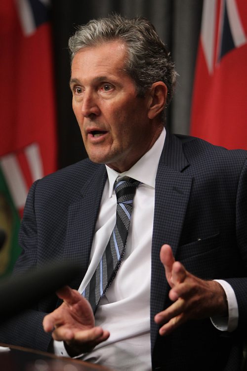 RUTH BONNEVILLE / WINNIPEG FREE PRESS


Manitoba Premier Brian Pallister answers questions from the media regarding the survey sent out by the government on healthcare premiums at the Legislature Thursday.


SEPT 14, 2017
