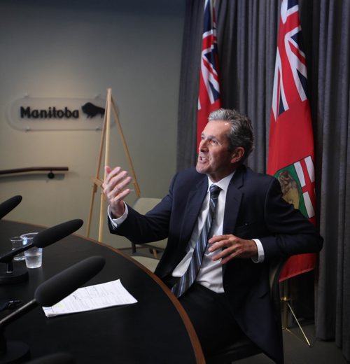 RUTH BONNEVILLE / WINNIPEG FREE PRESS


Manitoba Premier Brian Pallister answers questions from the media regarding the survey sent out by the government on healthcare premiums at the Legislature Thursday.


SEPT 14, 2017
