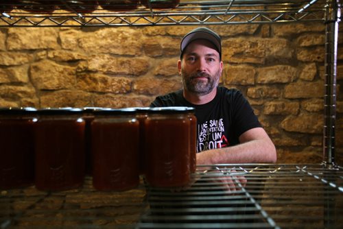 RUTH BONNEVILLE / WINNIPEG FREE PRESS

Chefs Table;  portrait shot of chef Ben Kramer with a rack of his freshly made tomato preserves taken at Kitchen Sync for the Uptown Chefs Table feature.

Jill Wilson story.  

SEPT 15, 2017
