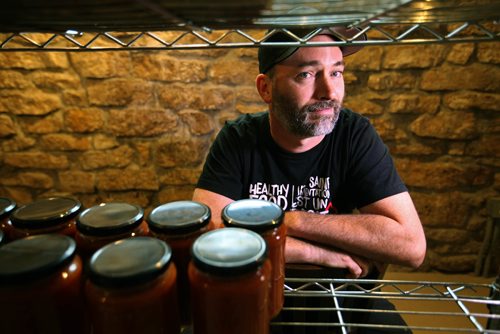 RUTH BONNEVILLE / WINNIPEG FREE PRESS

Chefs Table;  portrait shot of chef Ben Kramer with a rack of his freshly made tomato preserves taken at Kitchen Sync for the Uptown Chefs Table feature.

Jill Wilson story.  

SEPT 15, 2017
