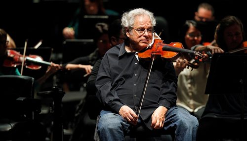 PHIL HOSSACK / WINNIPEG FREE PRESS  - Various Positions.....Violin Legend Itzhak Perlman rehearsing with the Winnipeg Symphony Orchestra Saturday. See release.  - Sept 16 2017