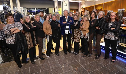 JASON HALSTEAD / WINNIPEG FREE PRESS

L-R:  Cancer survivor models Kelly Boles, Barb Linklater, Liane Davidson, Gladys Skjaerlund, Pam Brown, Peter Nygard, Lesley Katz, Lora Dobson, Nancy Olson, Colette Garlinski and Maureen Arbik on Sept. 15, 2017 at the Nygard Fashion Show in support of Breast Cancer Research and to preview the companys new fall fashions at the Nygard Fashion Park store on Kenaston Boulevard. All ticket proceeds will be donated to CancerCare Manitoba. (See Social Page)