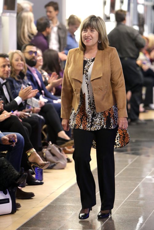 JASON HALSTEAD / WINNIPEG FREE PRESS

Cancer survivor model Lora Dobson shows off Nygard fashions on Sept. 15, 2017 at the Nygard Fashion Show in support of Breast Cancer Research and to preview the companys new fall fashions at the Nygard Fashion Park store on Kenaston Boulevard. All ticket proceeds will be donated to CancerCare Manitoba. (See Social Page)