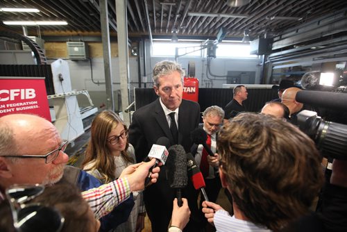 RUTH BONNEVILLE / WINNIPEG FREE PRESS


Premier Brian Pallister responds to the proposed federal tax changes to small businesses and other questions curing scrum at press conference at Western Marble and Tile Friday.


See Larry Kusch story 

SEPT 22, 2017