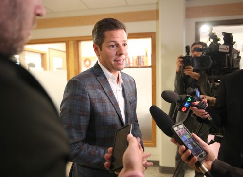 RUTH BONNEVILLE / WINNIPEG FREE PRESS

Winnipeg Mayor Brian Bowman answers questions from the media during scrum at RRC's Culinary Institute after bake-off with RRC CEO Paul Vogt  celebrating the five-year anniversary of the Paterson GlobalFoods Institute Friday.


SEPT 22, 2017