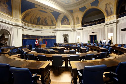 WAYNE GLOWACKI / WINNIPEG FREE PRESS
The newly renovated Manitoba Legislature Chambers Monday.Nick Martin story Oct.2 2017