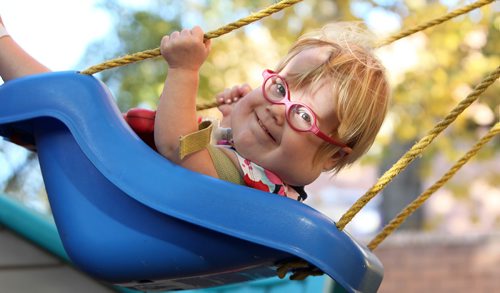 RUTH BONNEVILLE / WINNIPEG FREE PRESS

LITTLE GIRL GOES HOME: Joy Finnimore (21/2yrs) plays on the swing and slide with her mom Melanie just before leaving  Ronald McDonald House in Winnipeg Wednesday and finally head to her home in Portage la Prairie.  The darling little girl has been at HSC since she was born in 2015 because of a life-threatening complication of a condition known as cystic hygroma. The most common complication is disfigurement from large growths around the neck and chin. FP has written about her before but now she is going home.  

Carol Sanders story

Oct 04, 2017