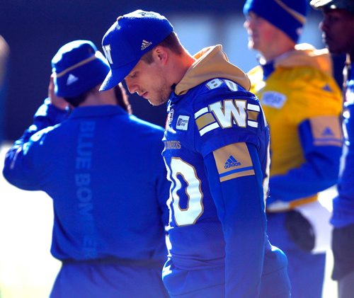 BORIS MINKEVICH / WINNIPEG FREE PRESS
Winnipeg Blue Bombers football walk through practice at IGF. #80 Drew Wolitarsky. OCT. 5, 2017