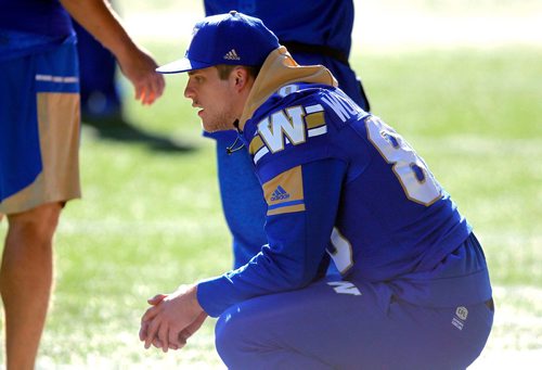 BORIS MINKEVICH / WINNIPEG FREE PRESS
Winnipeg Blue Bombers football walk through practice at IGF. #80 Drew Wolitarsky. OCT. 5, 2017