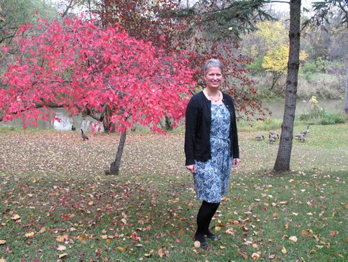 Canstar Community News Oct. 11, 2017 - Jacqueline Bouvier, manager of volunteers, spiritual care and development at Jocelyn House Hospice, in the picturesque backyard of the riverside property on Egerton Road that was founded by Bill and Miriam Hutton in 1985. (SIMON FULLER)