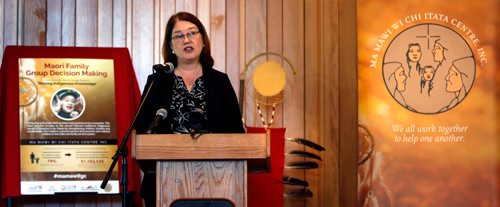 WAYNE GLOWACKI / WINNIPEG FREE PRESS

Indigenous Services Minister Jane Philpott at the Family group conferencing announcement in the  Ma Mawi Wi Chi Itata Centre Tuesday. AlexPaul  story  Oct.10 2017