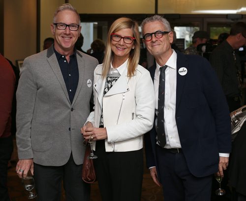 JASON HALSTEAD / WINNIPEG FREE PRESS

L-R: Attendee Louis Trepel with event sponsors Pam Cipryk and Brian Scharfstein of Canadian Footwear at Winnipeg Harvests Empty Bowl Celebrity Auction on Oct. 10, 2017 at the Delta Winnipeg. (See Social Page)